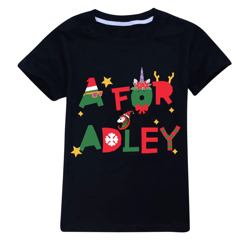 A for Adley Tshirt Girls Boys Clothes 3D Print T-shirt Short Sleeve Tops Harajuku Streetwear Video New Game Fashion Kids Tees