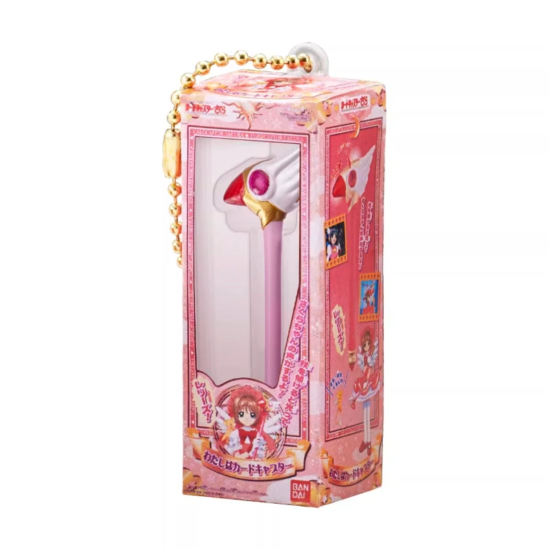 Bandai 4 sztuk oryginalny Gashapon Cardcaptor Sakura wisiorek Anime zabawki dla dzieci figurka prezenty Model kolekcjonerski ozdoby