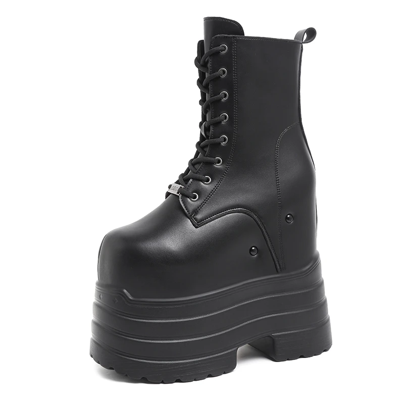 Cosplay  Boots 20cm Thick Bottom Platform Small Size Comic Show High Heels Wedding Concert Pancake Shoes Waterproof Uppers 썸네일 5