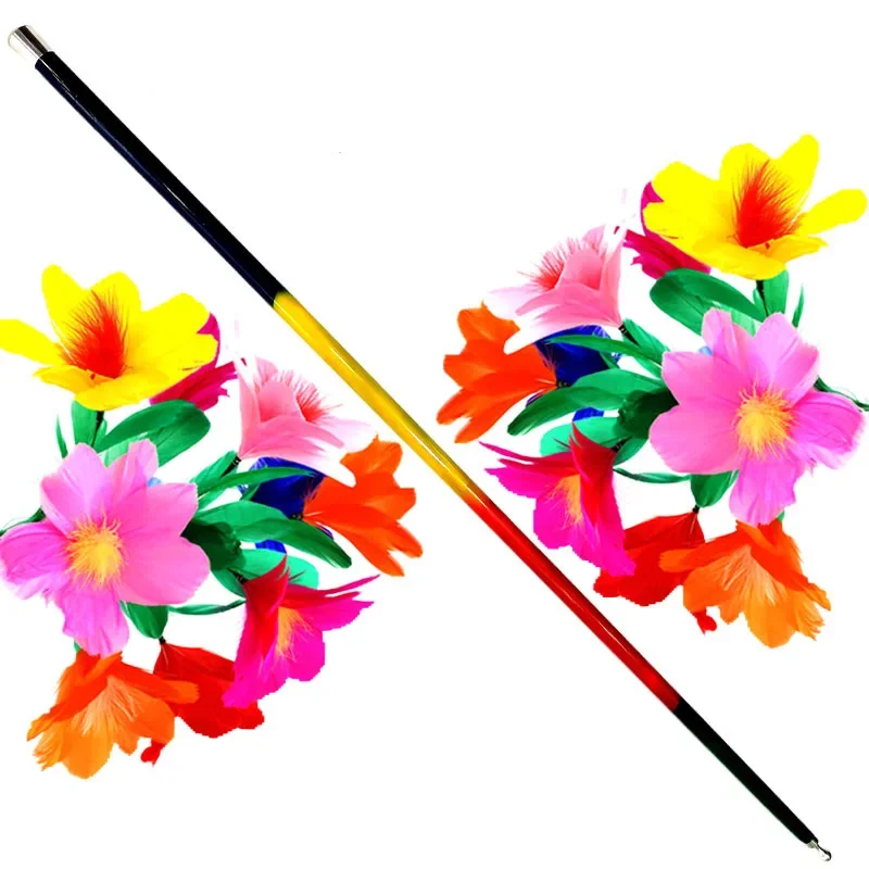 

Deluxe Cane to Two Bouquets (Version 2) Magic Tricks Vanishing Cane to Feather Flower Appear Magia Stage Illusions Gimmicks Prop