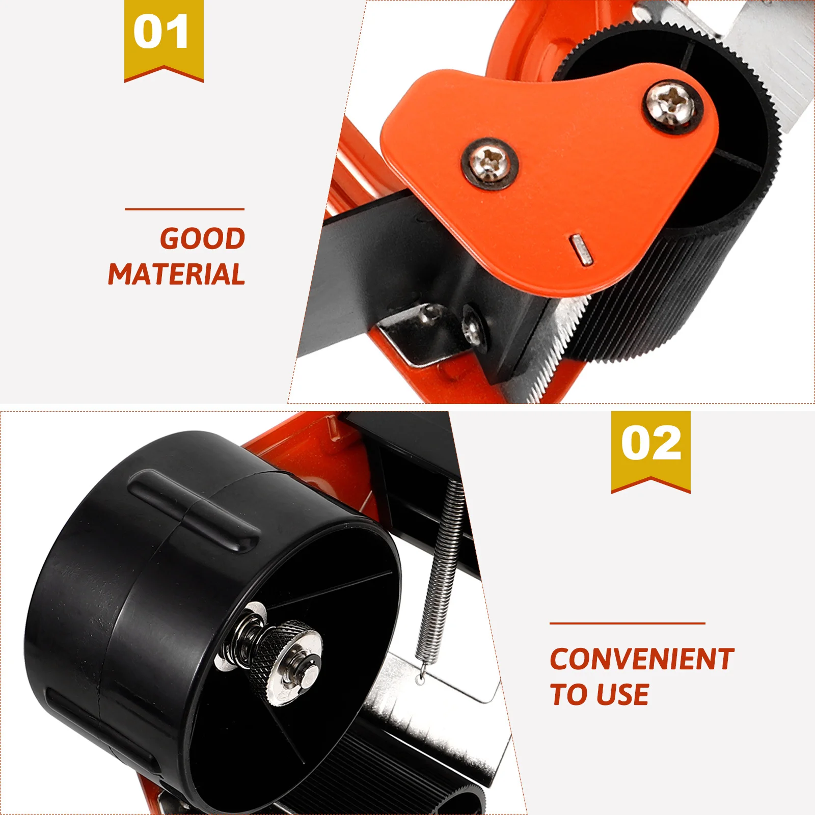 

60Mm Handheld Tape Dispenser Robust Metal Frame for Packaging Sealing and Cutting Tape Efficient Shipping Desk Tool Compact Size