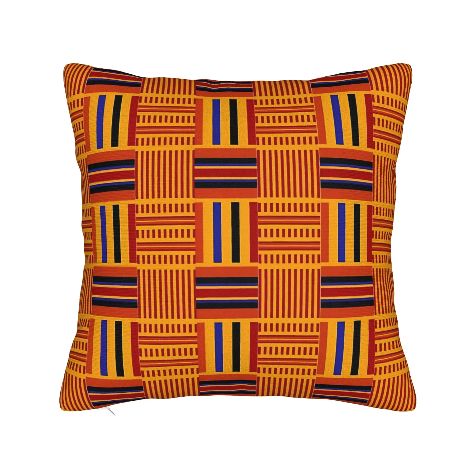 African Pattern Authentic Kente Cloth Pillowcases  Vintage Pillow Case For Living Room Chair Print Pillow Cover