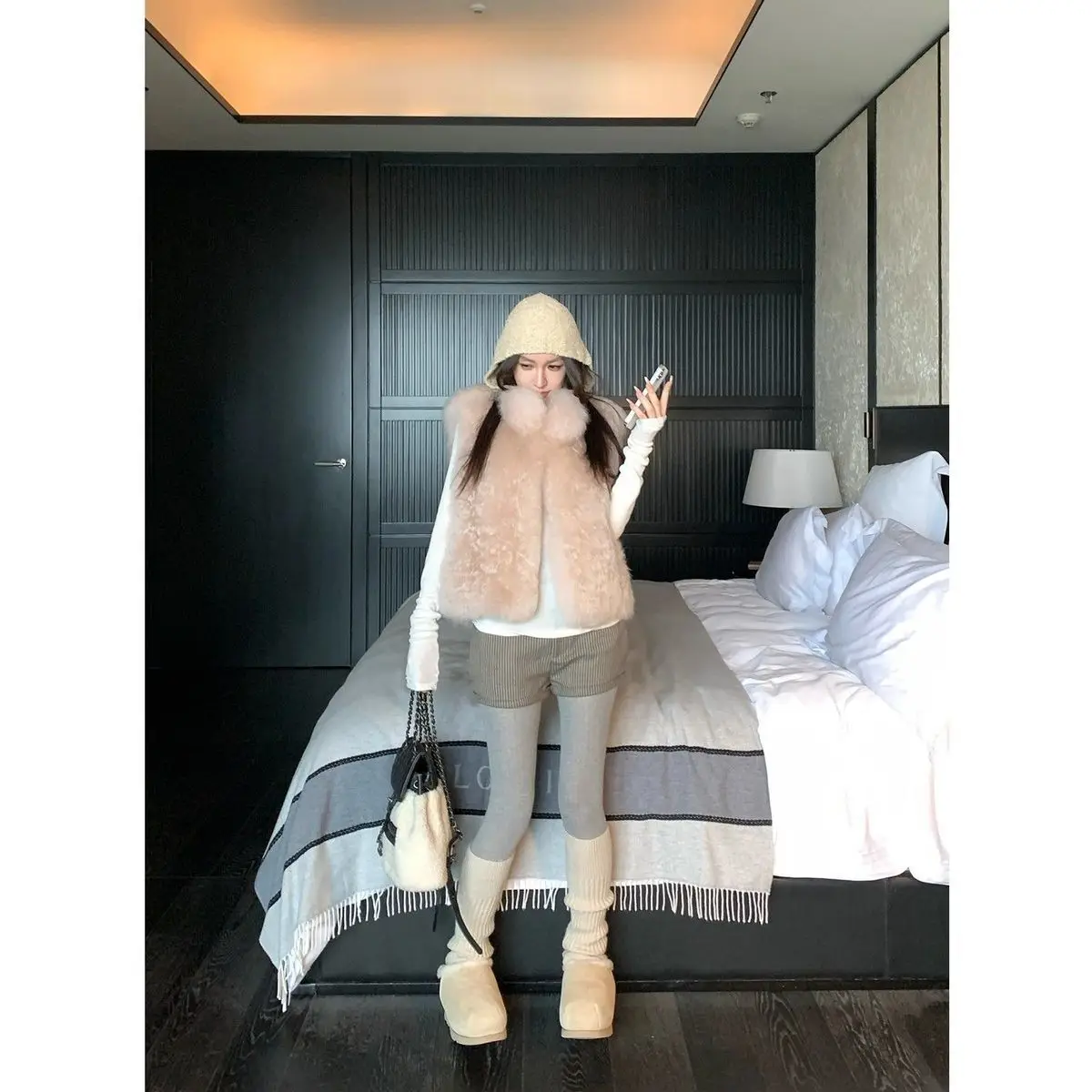 

Vests Waistcoats Thick Womens For Woman Long Spring Lace-Up Cropped Slim Fit Minimalist Style Urban Versatile Breathable Softy