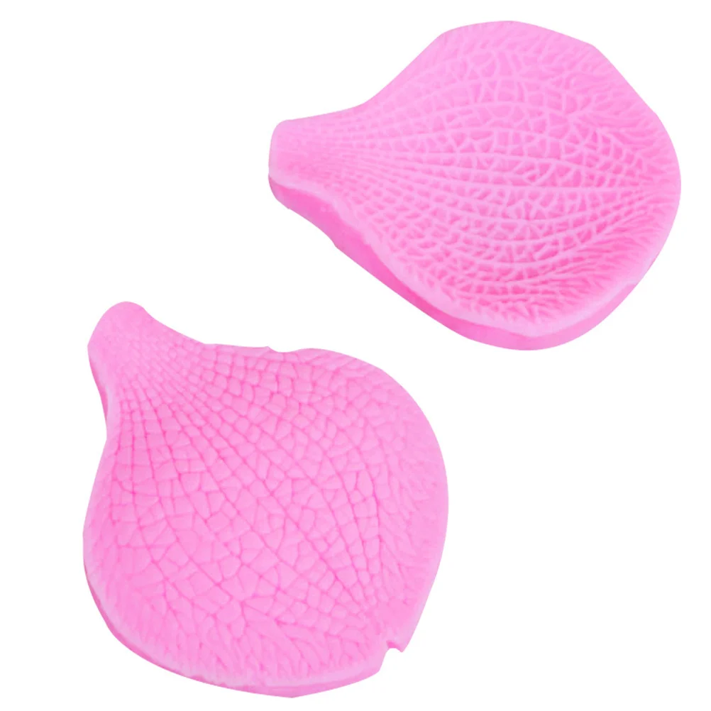 

2Pcs Silicone Mold Pink Non-Toxic Non-Stick Baking Fondant Cake Chocolate Candy Craft Tool Petals Fondant Mold