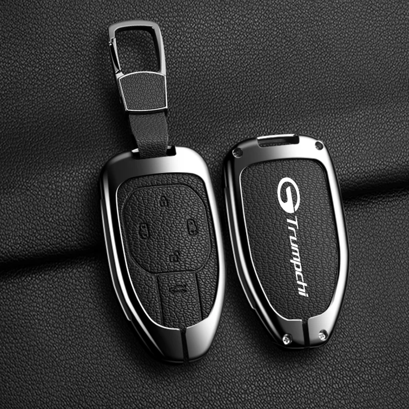 New Auto Leather Car Key Case Cover Shell For GAC New Energy Trumpchi Empow J11 J12 J13 J14 J15 J16 GS8 Fob Keychain Accessories