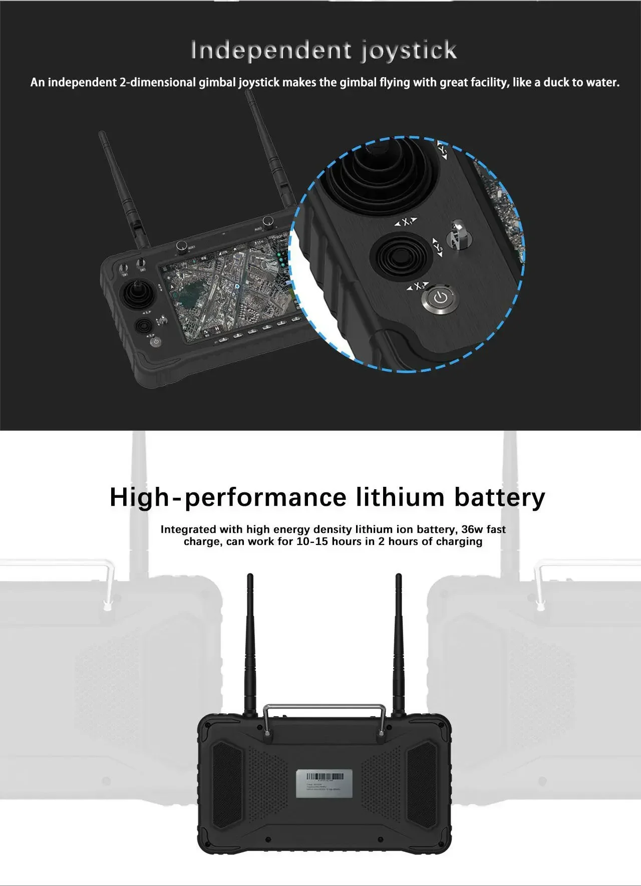 2025 Skydroid H16/H16pro جهاز تحكم عن بعد 7 بوصة IPS شاشة عالية السطوع عرض واضح معلومات العرض في الوقت الحقيقي في ضوء الشمس