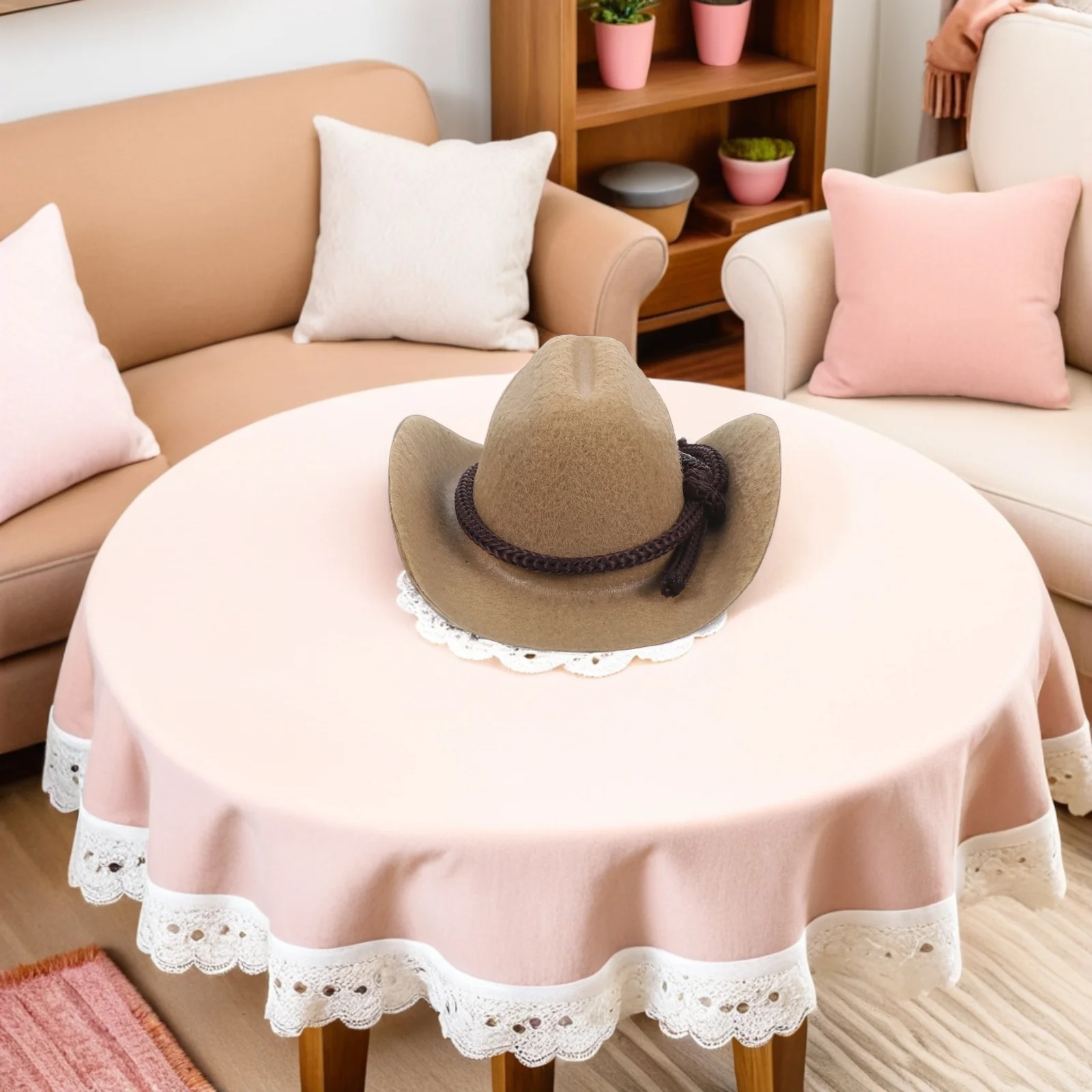 4 stuks mini cowboyhoeden 8 cm westerse stijl cowgirl accessoires feestdecoratie miniatuur ambachtelijke hoeden kleine westerse petten voor ambachten