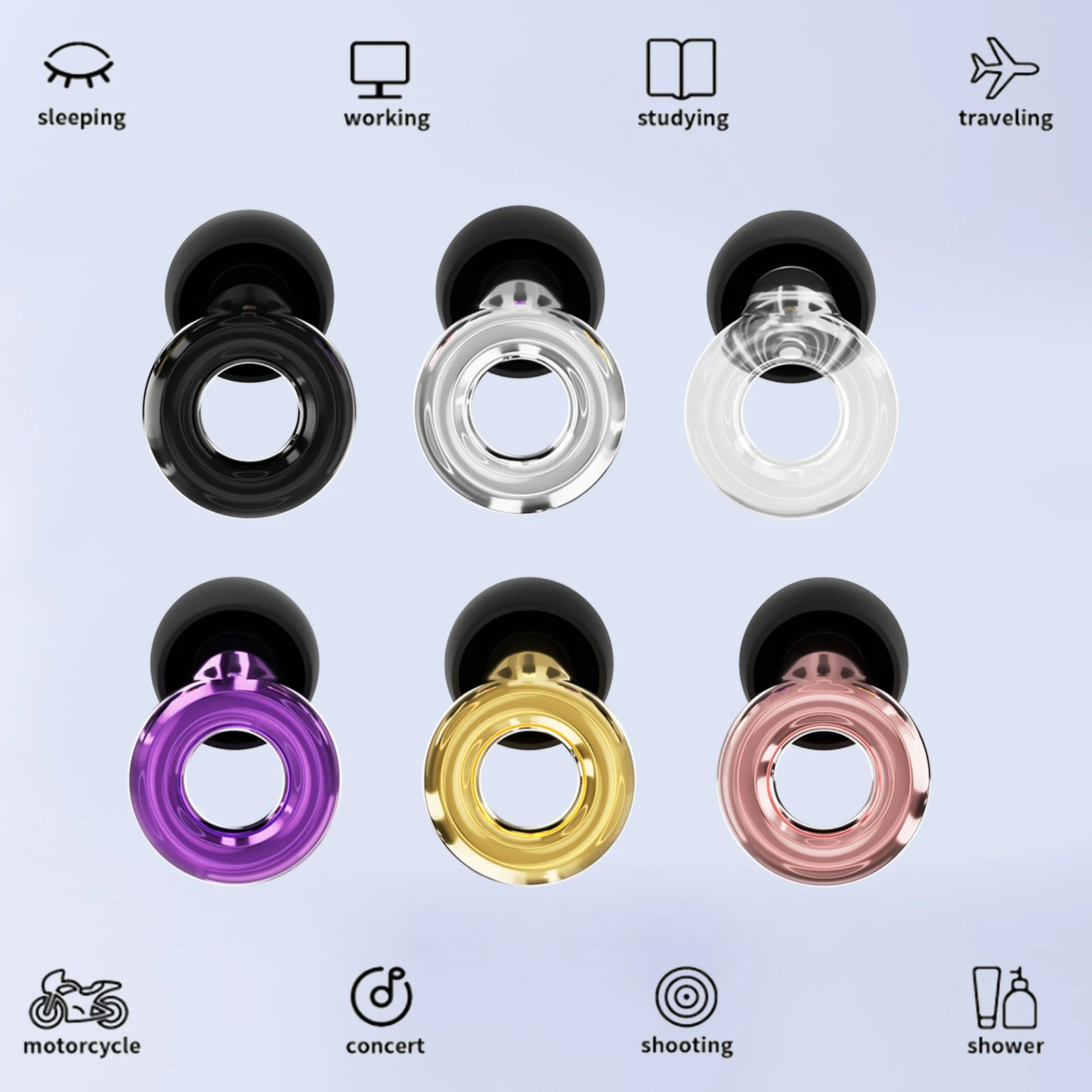 Loop Quiet Ear Plugs for Noise Reduction for Sleeping Silicone Ear Plugs for Swimming Motorbike Noise Filtering Ear Plugs