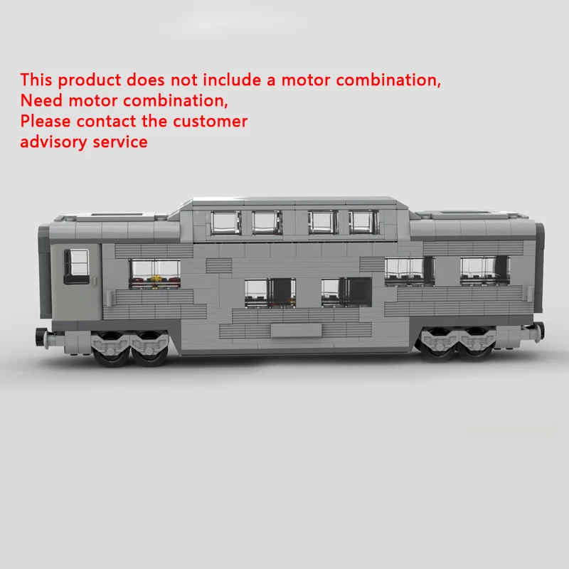 

City Car Model MOC Building Bricks Decker Canopy Passanger Train Car Modular Technology Children Holiday Gifts Assemble Toy Suit