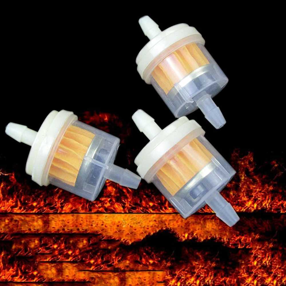 100 Pcs Motorcycle Oil Filter Inline Gas Fuel Filter for Motorcycle Scooter Gasoline Filters Tool Motorcycle Parts Supplies