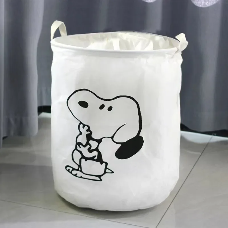 Snoopy Foldable Laundry Basket Large Capacity Dirty Clothes Underwear Storage Office Stationery Organizer Kid Toy Sundries Bag