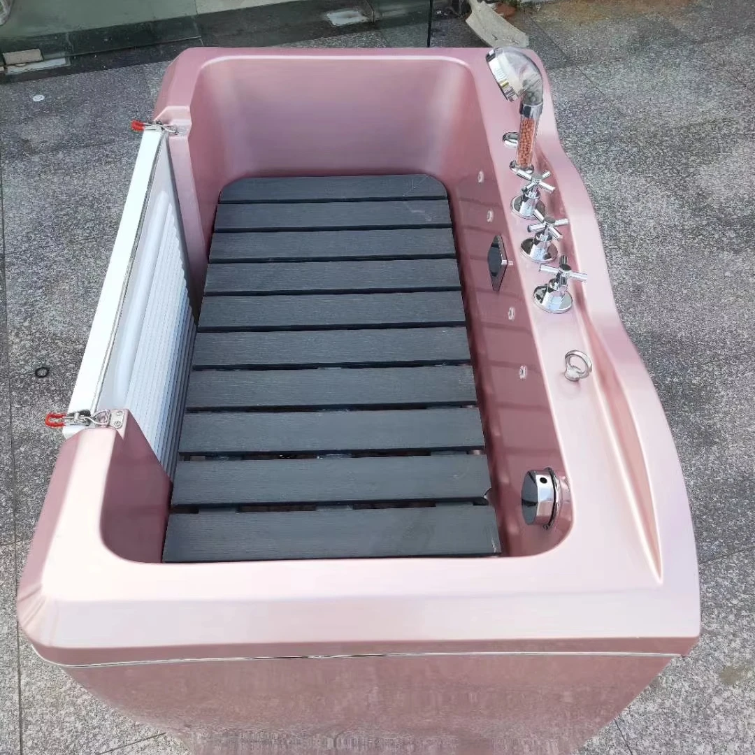 Pet Hot Spring Bathtub, Acrylic Bathtub with a Door, Bathing Tub Suitable for Both Dogs and Cats, Large Bathing Pool