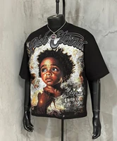 Pareja Cool moda ropa de calle diaria de manga corta negro Casual cuello redondo lindo impreso Y2k personalidad camisetas ropa gótica