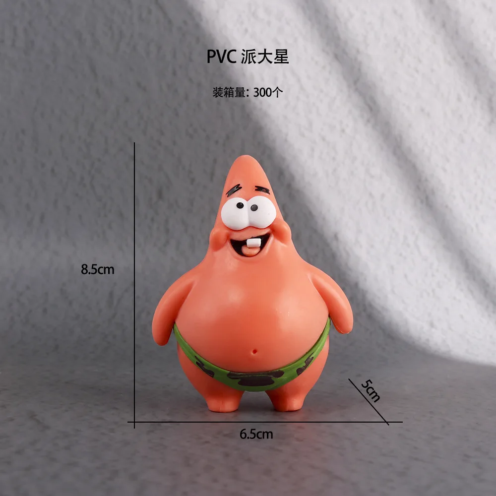 Kawaii SpongeBob SquarePants Anime Patrick Star PVC Action Figures Collectible Toys Decoration Creative Doll Gifts For Children