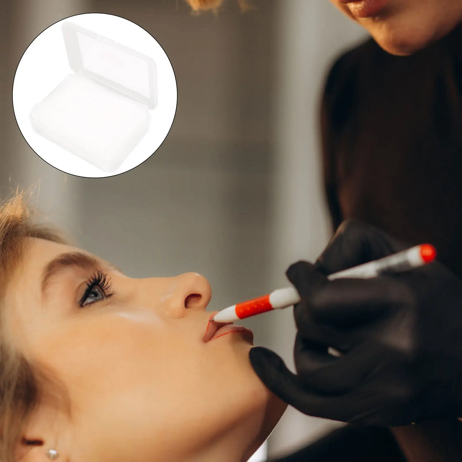 

30 Sheets Disposable Lip Isolation Pad for Tattooing Non-Woven Pe Barrier Pad Waterproof Color Resistant Salon Tattoo Supplies