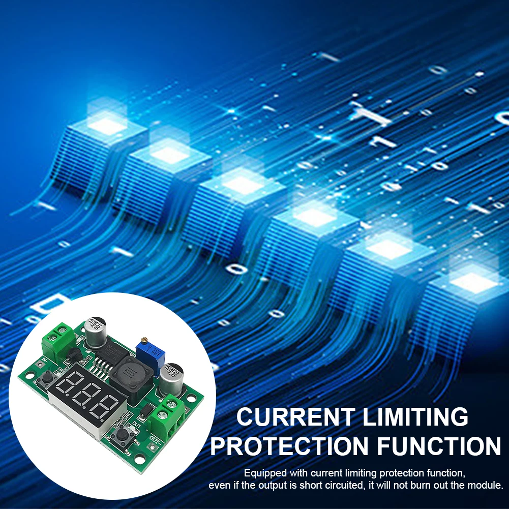 Module régulateur réglable Buck LM2596 DC-DC, 4.5-40V à 1.25-37V DC-DC, Module d'alimentation abaisseur 3A avec voltmètre LED