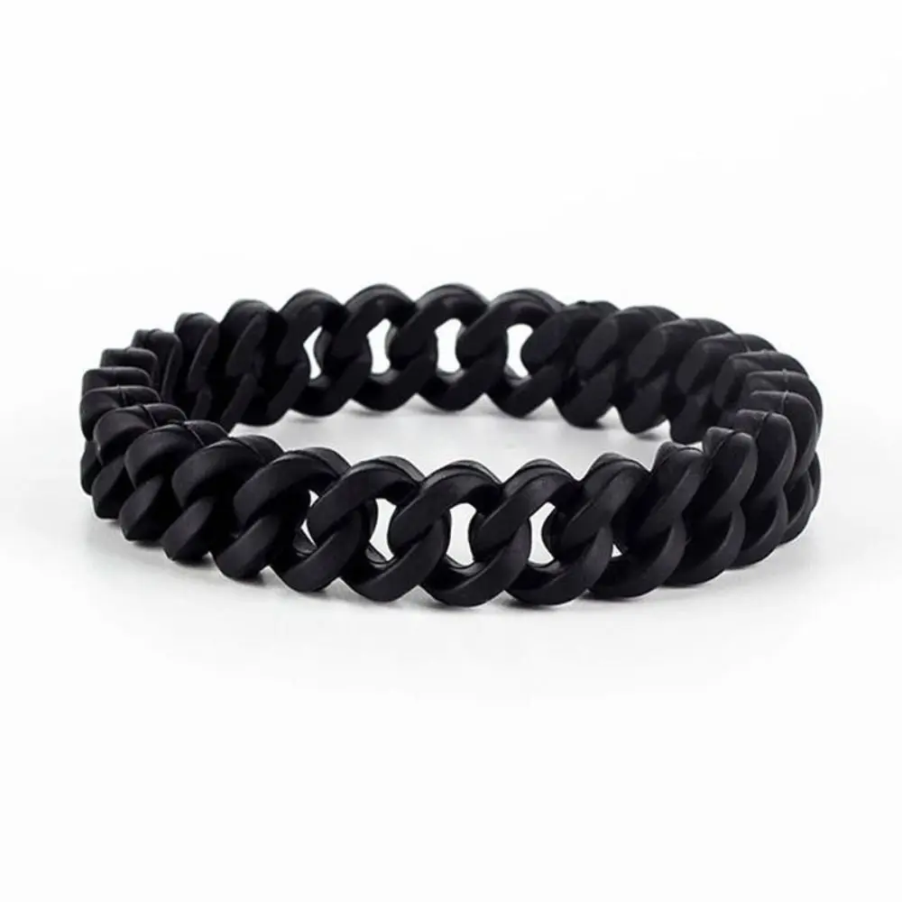 Silicone Hollow Out Wristband Luxury Charm Jewelry Rainbow Wristband Waterproof Hand Bands Hollow Bracelet Men Women