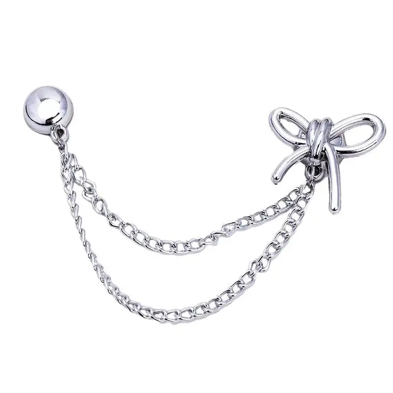 2 Stück Multifunktions-Kleiderklammern mit Kette, Metall-Quastenknöpfen, zum Hochkrempeln von Hosen, aus Legierung, verstellbar für Hosenbeine – Detail 7