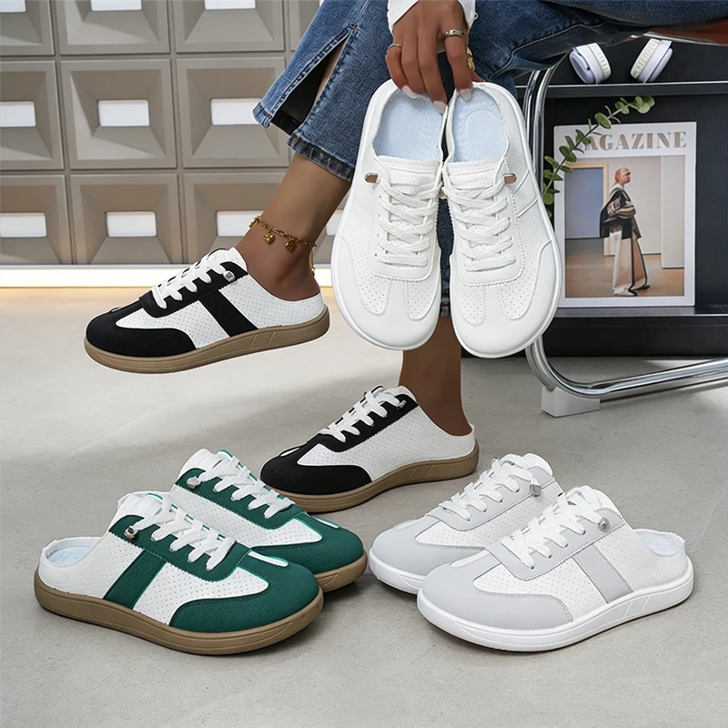 2026 New Retro Lace-Up Versatile Breathable Casual Sports Unisex Round-Toe German Training Shoes Slippers