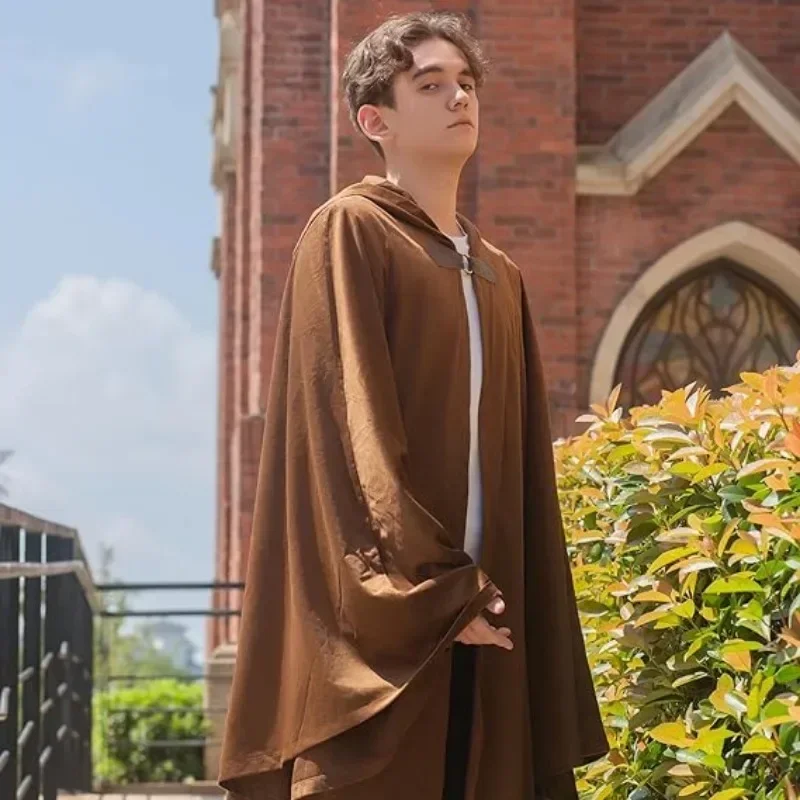 Короткая накидка унисекс для взрослых в стиле Ренессанс с капюшоном, бархатный плащ Арчера, охотник, викторианский накидка, средневековый хоббит, костюм на Хэллоуин