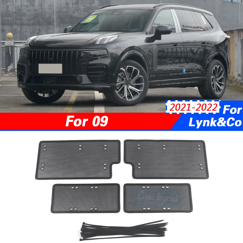 

Stainless Car Front bumper Grille Insect proof net Screening Mesh Protection Covers Trim For LYNK&CO 09 2021-2022