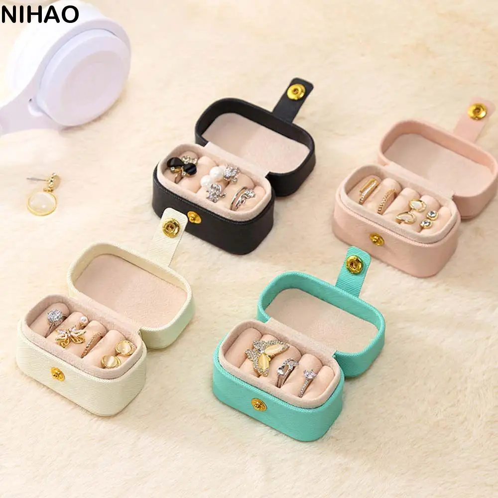 

Mini Fashion PU Leather Gift Travel Water-proof Earring Holder Ring Display Box Jewelry Organizer Jewelry Storage Case