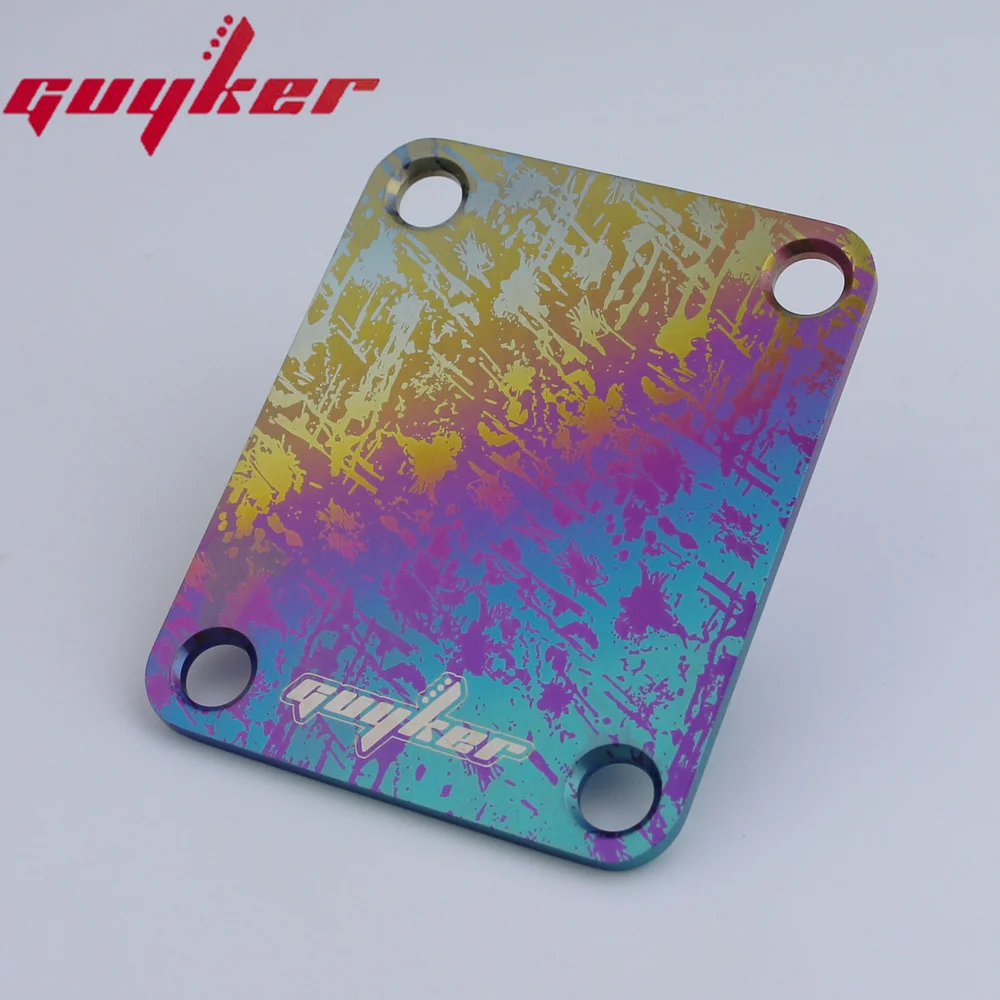 Guyker Street Style Titanium Alloy Electric Guitar Bass Neck Plate, Neck Joint Plate, NeckPlate Replacement Part