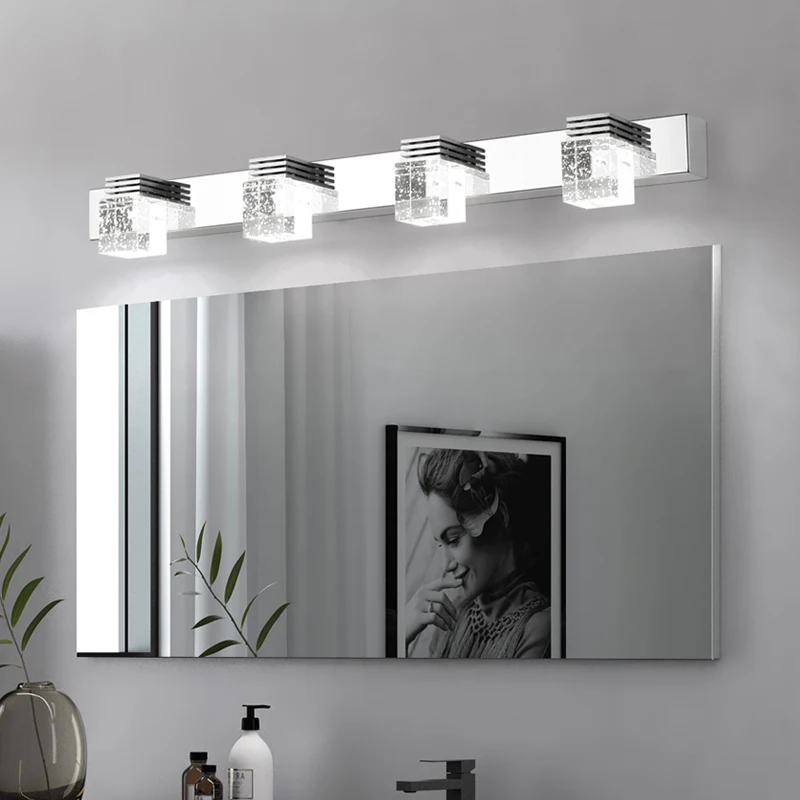 Zhongshan-Lámpara de pared de tocador Simple LED, iluminación de espejo de cristal de maquillaje, lámpara de polvo, bombilla pequeña