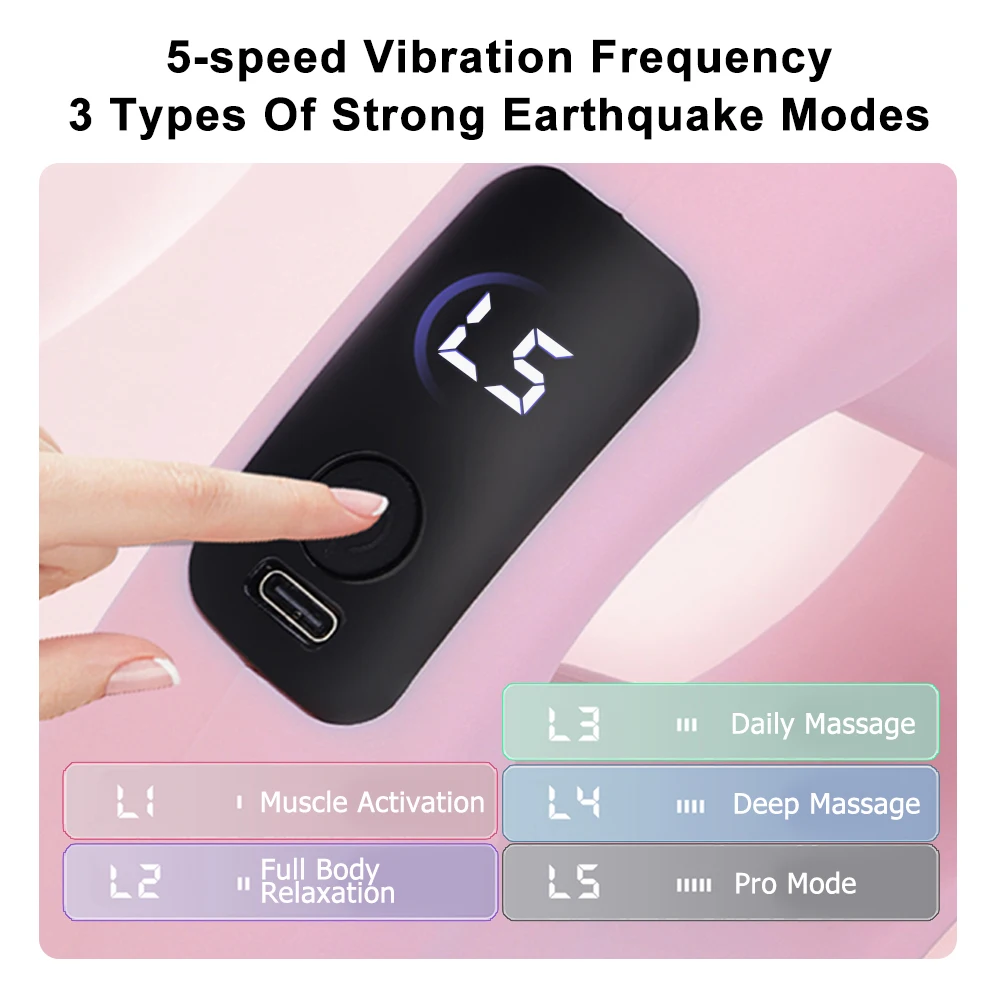 5 Gear Handheld Fascial Massage Ring Deep Tissue Full Body Slimming Belt Fat Burning&Shaping Weight Loss Body Shaping