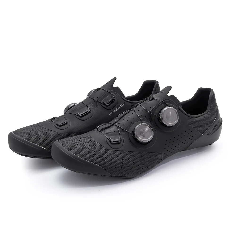 Santic Neue Herren-Rennradschuhe mit Carbonfaser-Sohle Atmungsaktive Rennrad-Schuhe für Straßenräder Professionelle Klickschuhe