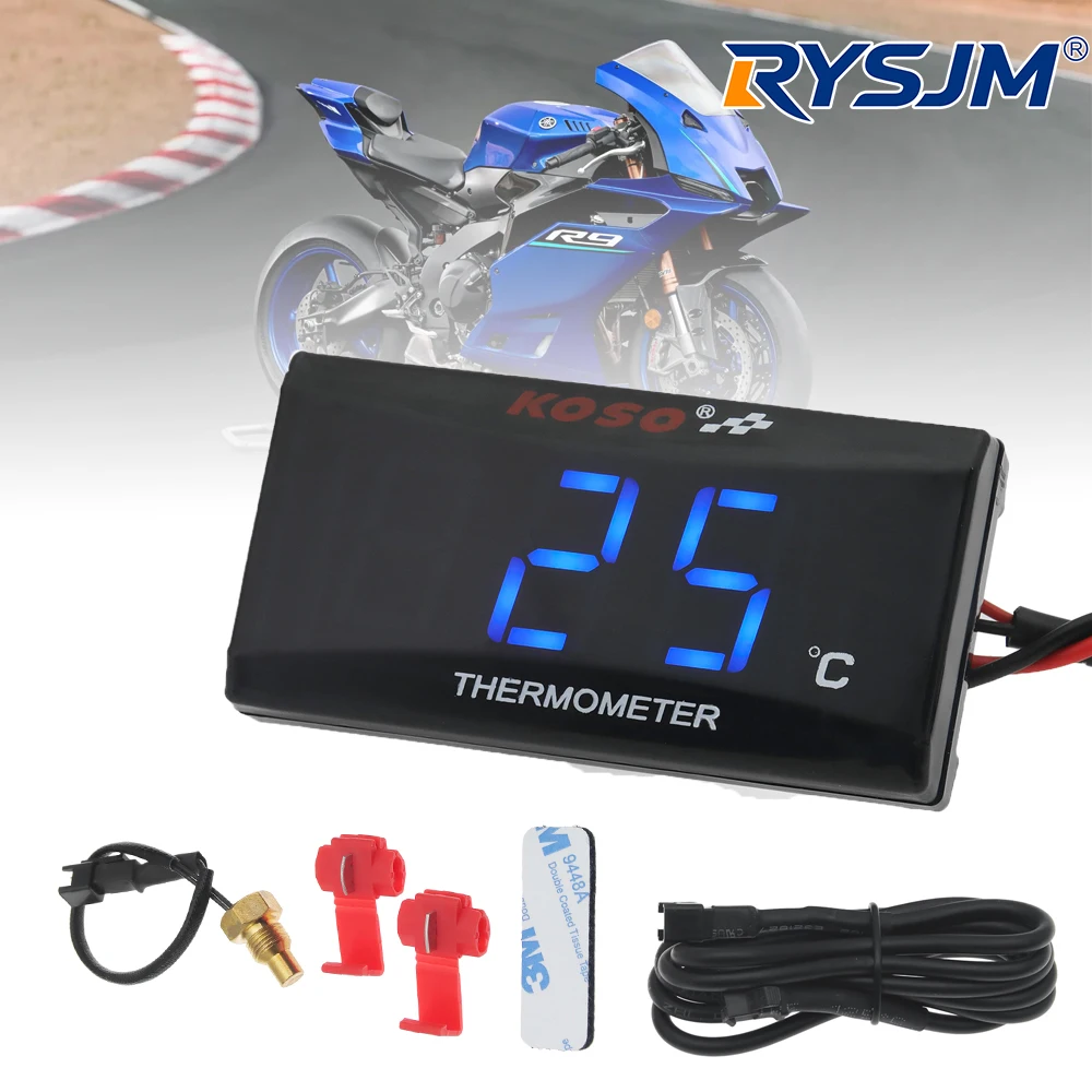 12V 0~120°C Monitor Motorcycle Thermometer Water Tank Retrofit Temp Mini Meter For KOSO for XMAX300 CB400 MT 07 09 Sensor Racing