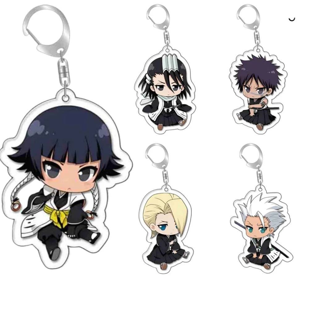 Original Anime Bleach HD Figures Acrylic Keychain For Girl And Boy Schoolbag pendants Decorations Collect Gift Series 6cm