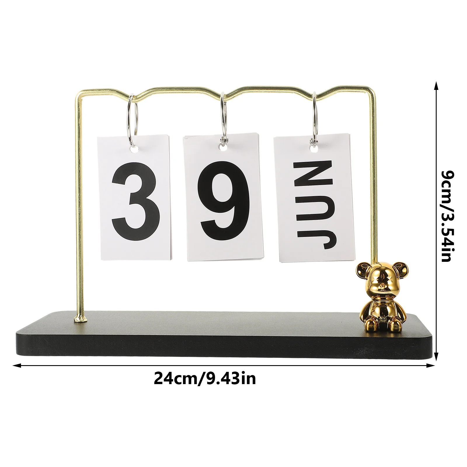 ريفي مكتب خشبي يقف الوجه منضدية التقويم للمنزل مكتب قابلة لإعادة الاستخدام التقويم الدائم ديكور مكتب الملحقات #4