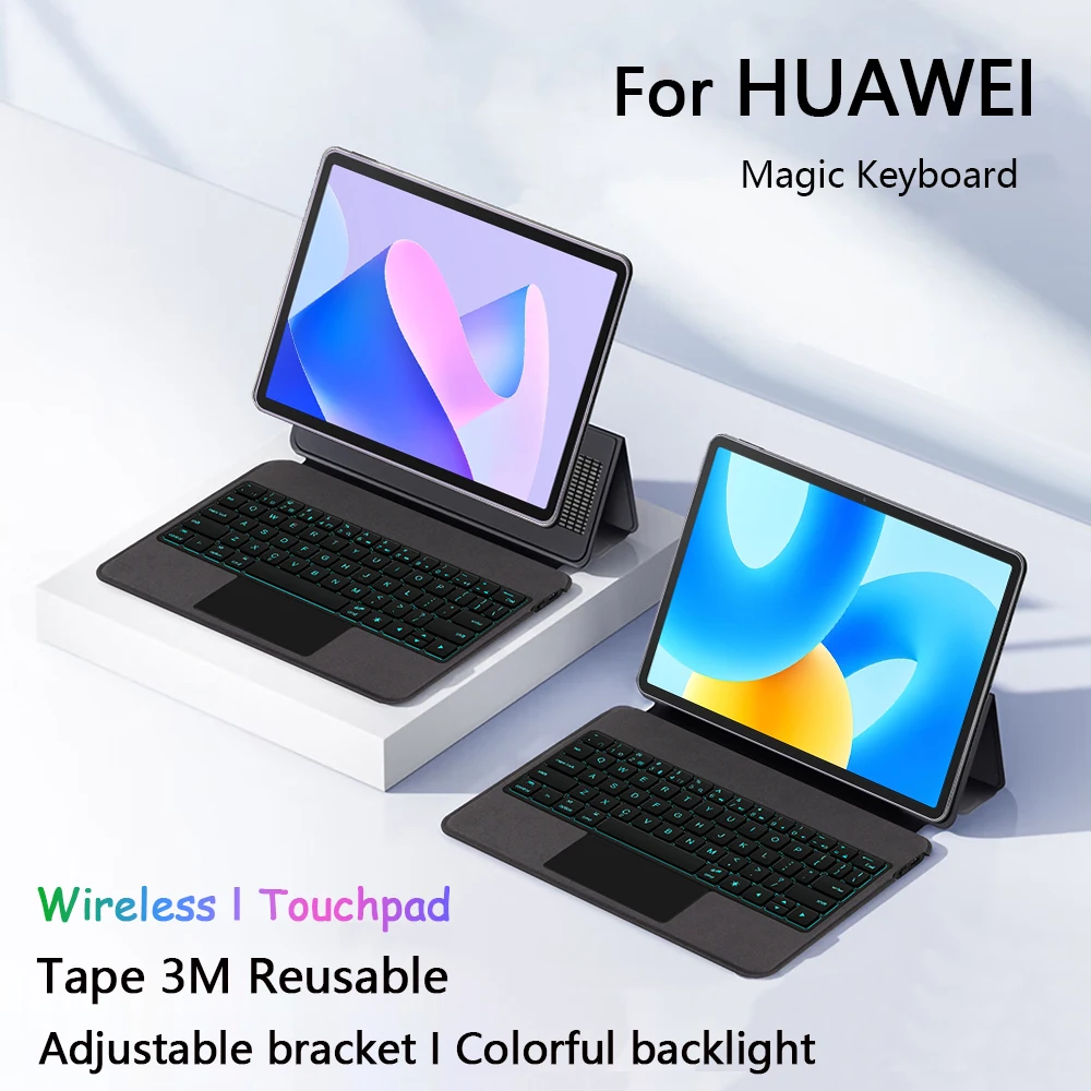 

Tablet PC Stand Cover For HUAWEI MatePad Pro 11 10.4 10.8 T10S Air 11.5 11.5"S Honor Pad X9 Touchpad Backlight Keyboard Case