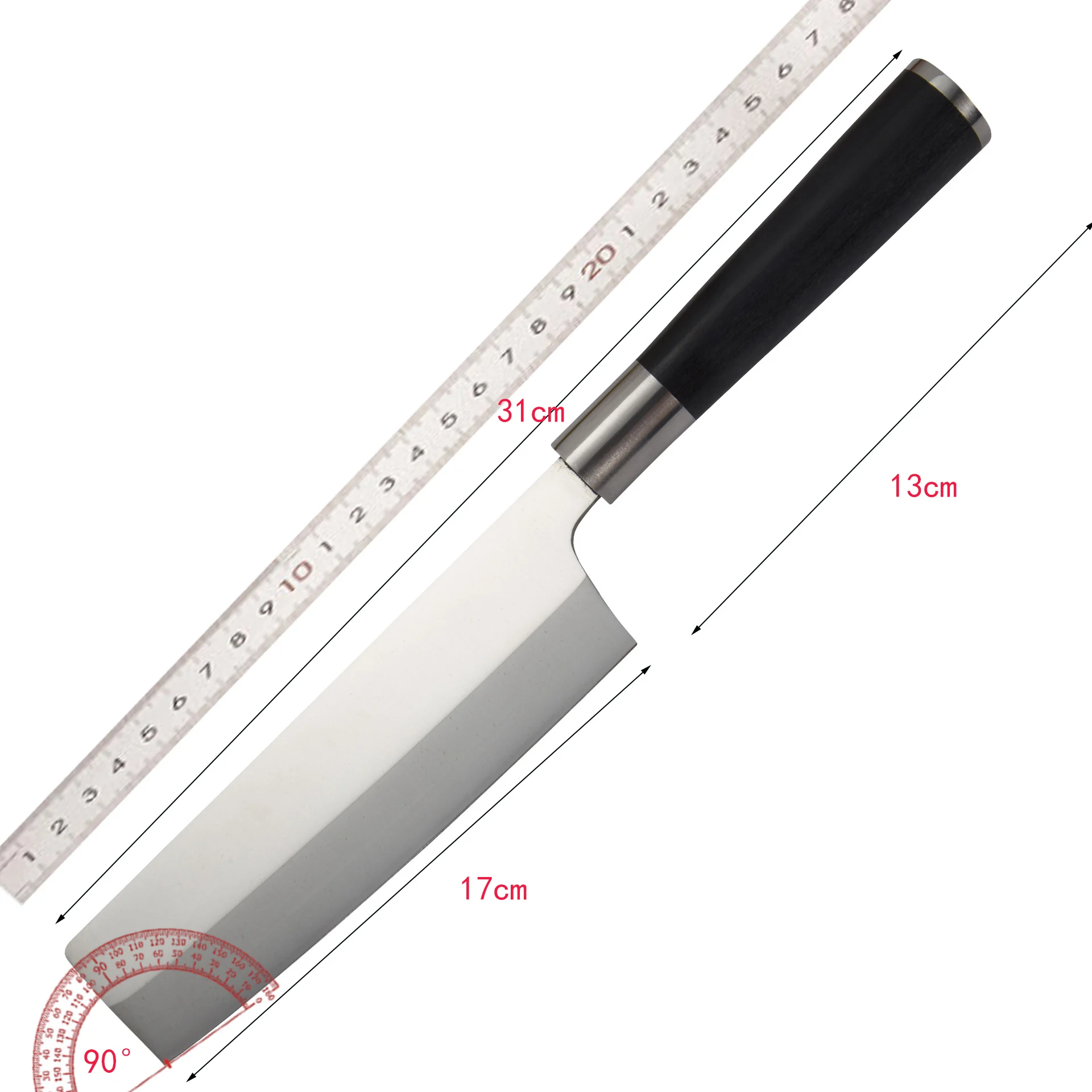 6.7 Inch Usuba Knife Single-Edged Blade Sharp Slicing Fish Cleaver Sashimi Handmade Forged Japanese Kitchen Knives Cooking Tools