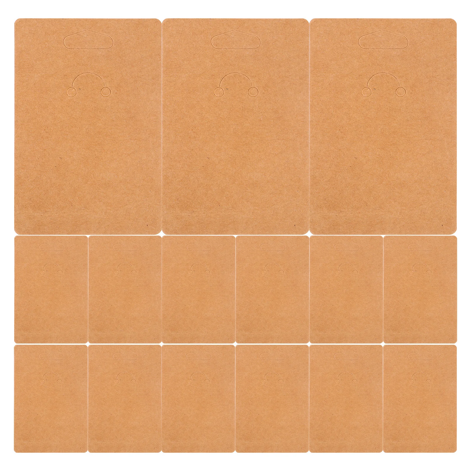 

100Pcs Kraft Paper Keychain Display Cards Brown Backing Card for Keyrings Jewelry Packaging Supplies Holder Brown Card