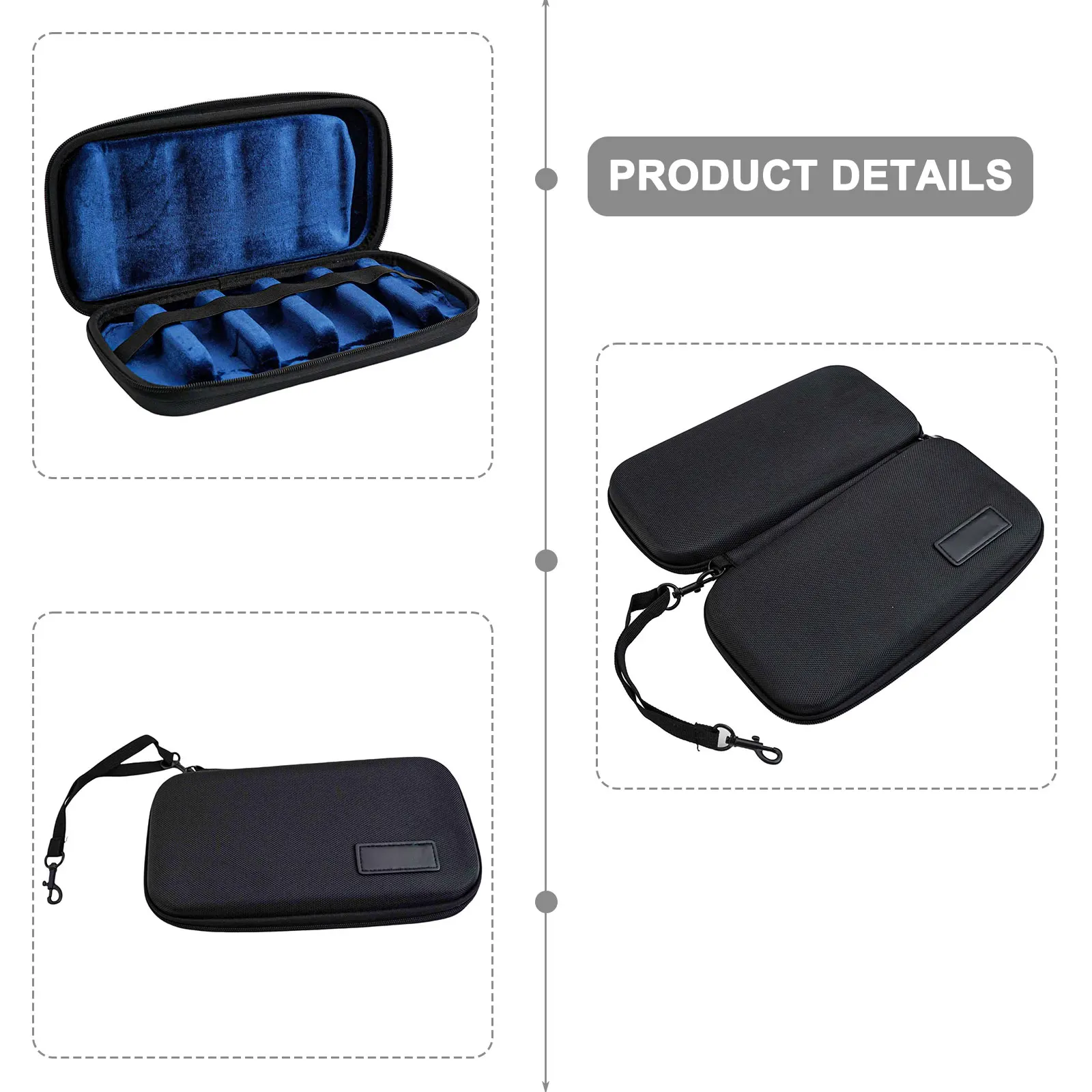 Saxophone Mouthpiece Storage Hard Bag Case Waterproof Oxford Cloth And Hard Lining For 4 Mouthpieces Mouthpiece Case Parts