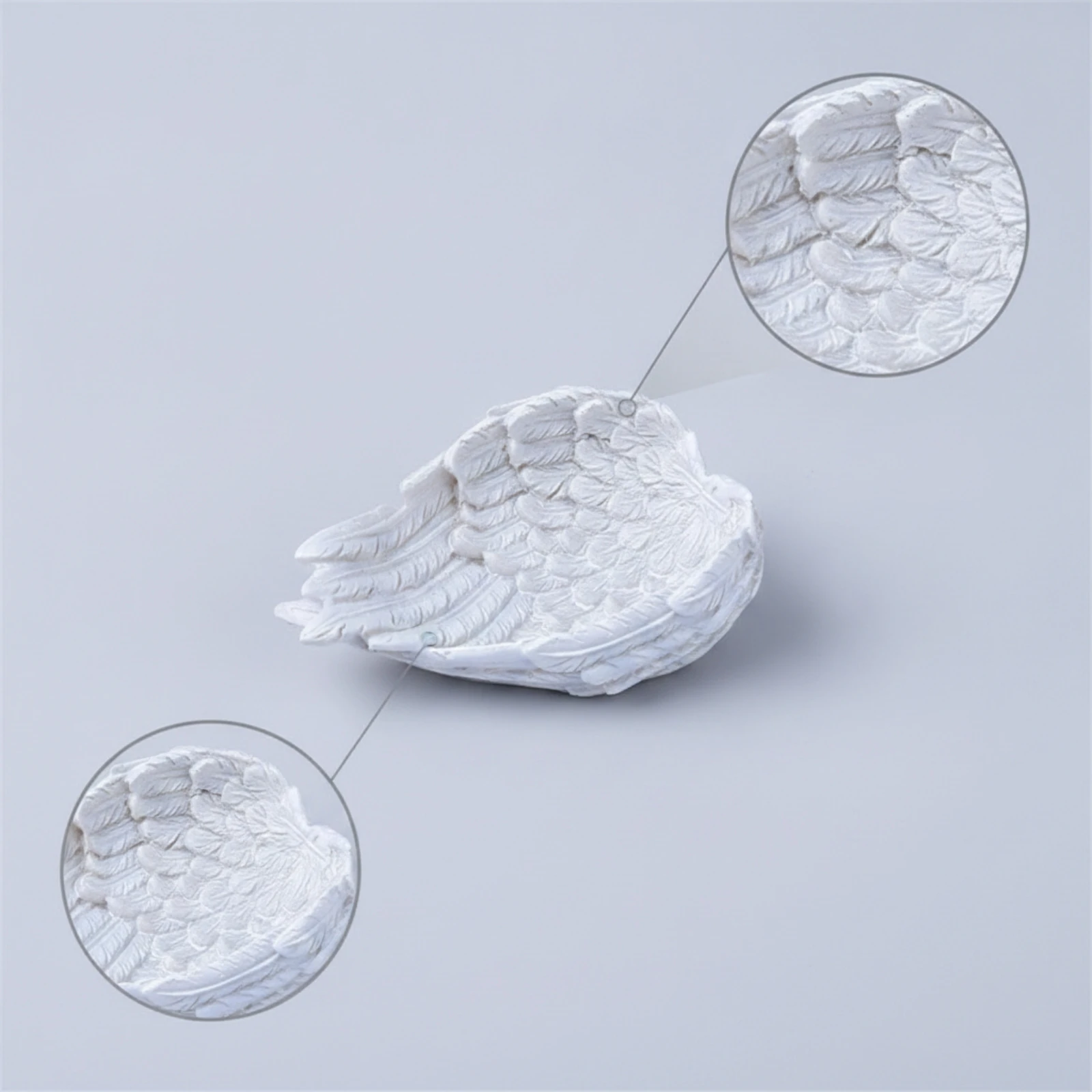 Angel Wing Sculpture Fine Craftsmanship Angel Wing Figurine Artistic Ornamental for Decorators, Desktop, Shelf