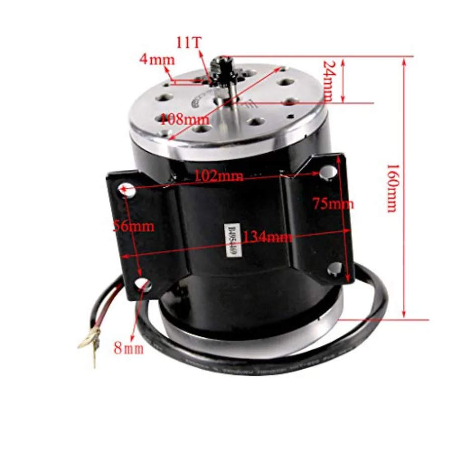 36V 800W Brush Motor for Electric Go Kart Scooter E Bike Motorized Bicycle ATV Moped Mini Bikes 25H Chain - 11 Tooth Sprocket H