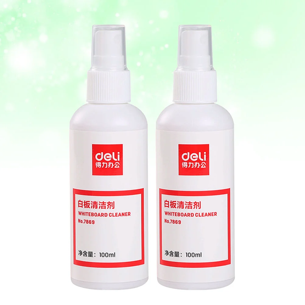 

2pcs Whiteboard Cleaner Spray Eraser Water 100ml Per Bottle Whiteboard Clean Water Spray whiteboard clean spray