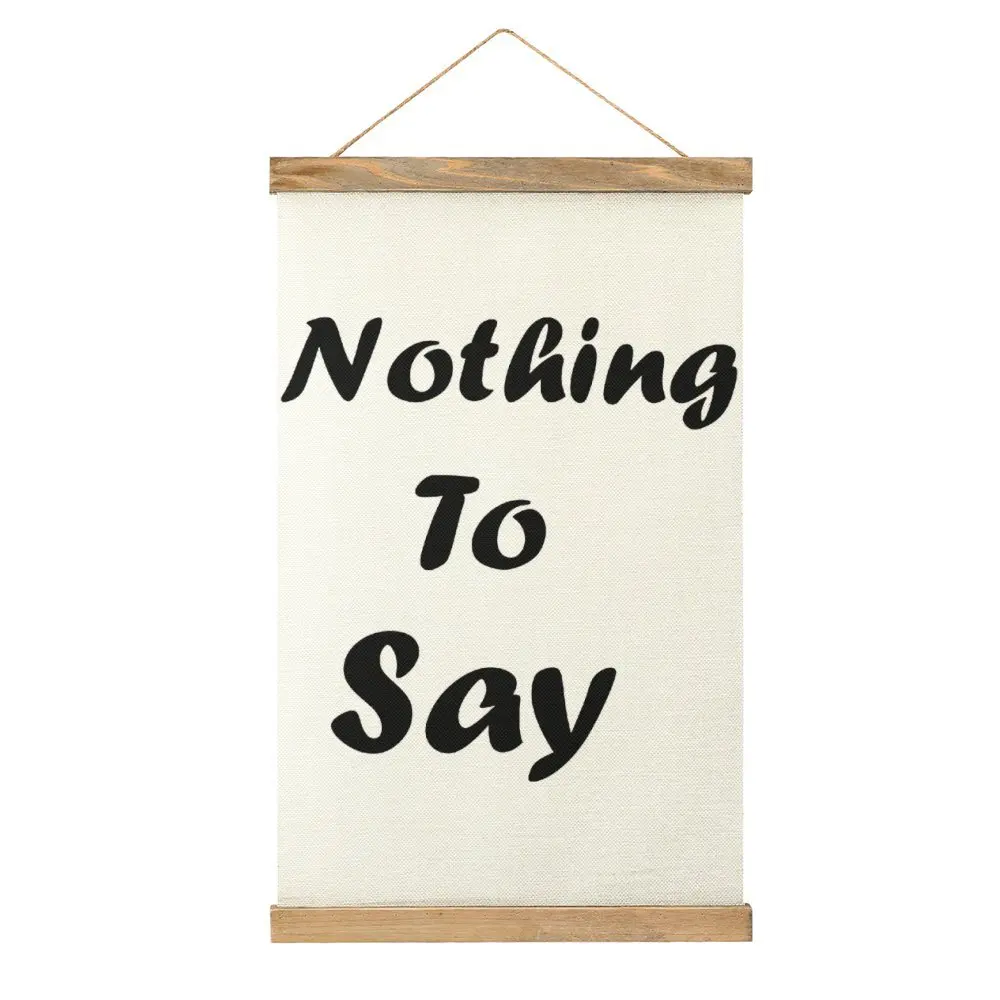 Cute Nothing To Say Essential For Sale Canvas Hanging Picture Wall Decoration Joke Office   Draw Style Hang Pictures