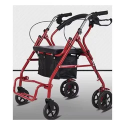 Elderly Trolley Walker Assisted Elderly Walking Walker Shopping Four Wheeled Trolley Seatable Walker