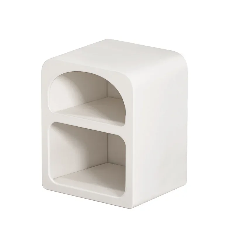 Creative White Cave Bedside Table Simple Modern Wooden Night Stands for Bedroom Sofa Mini Storage Cabinet Home Bedroom Furniture