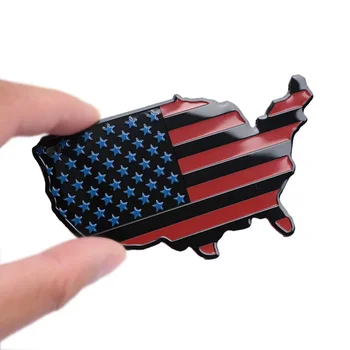 Automobile Motorcycle Exterior Accessories United States Of America USA National Flag Aluminum Alloy Car Stickers