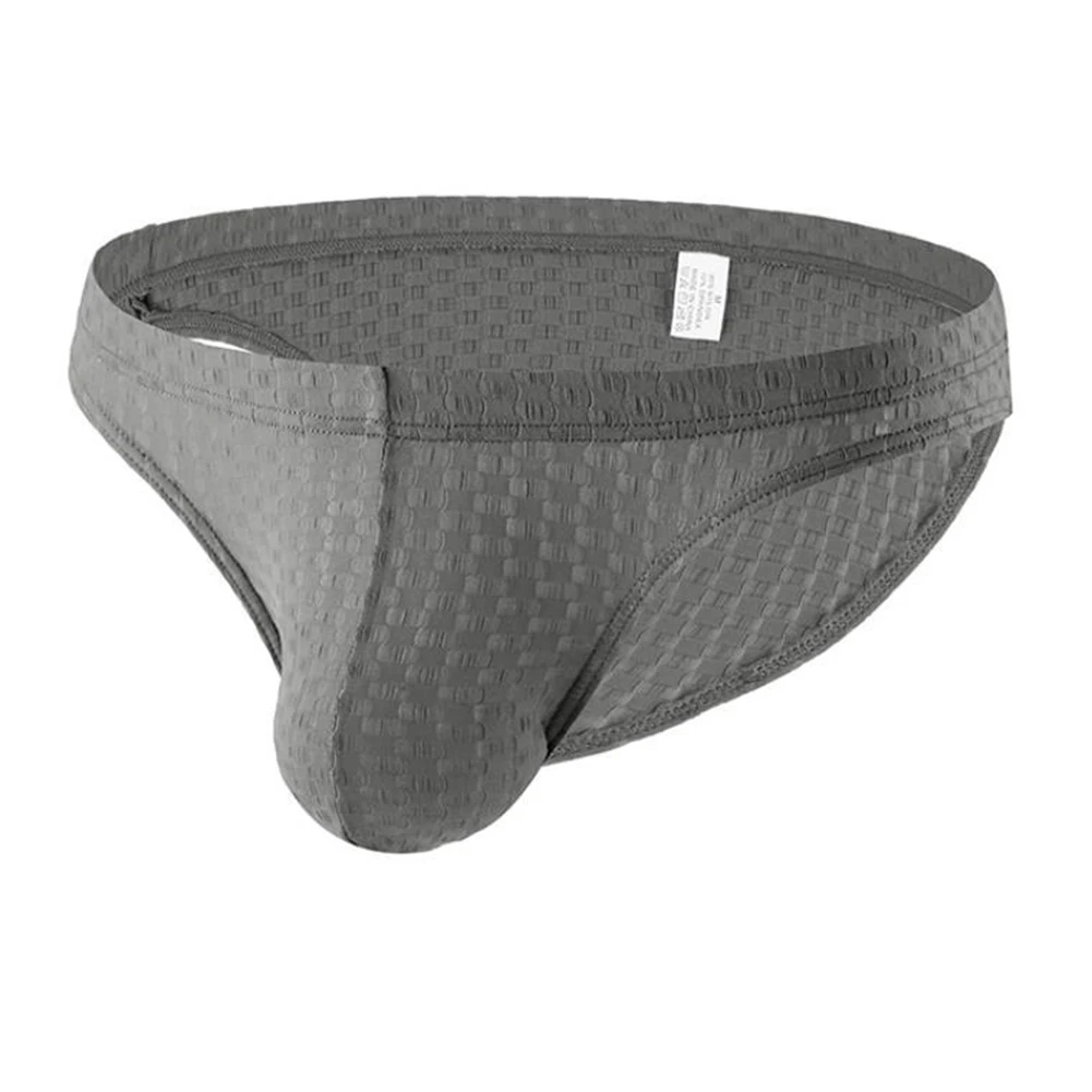 

Men Mesh Lantern Grid Brief Breathable U Convex Pouch Low Rise Underwear Panties Sissy Panties Ropa Interior Hombre Bikini