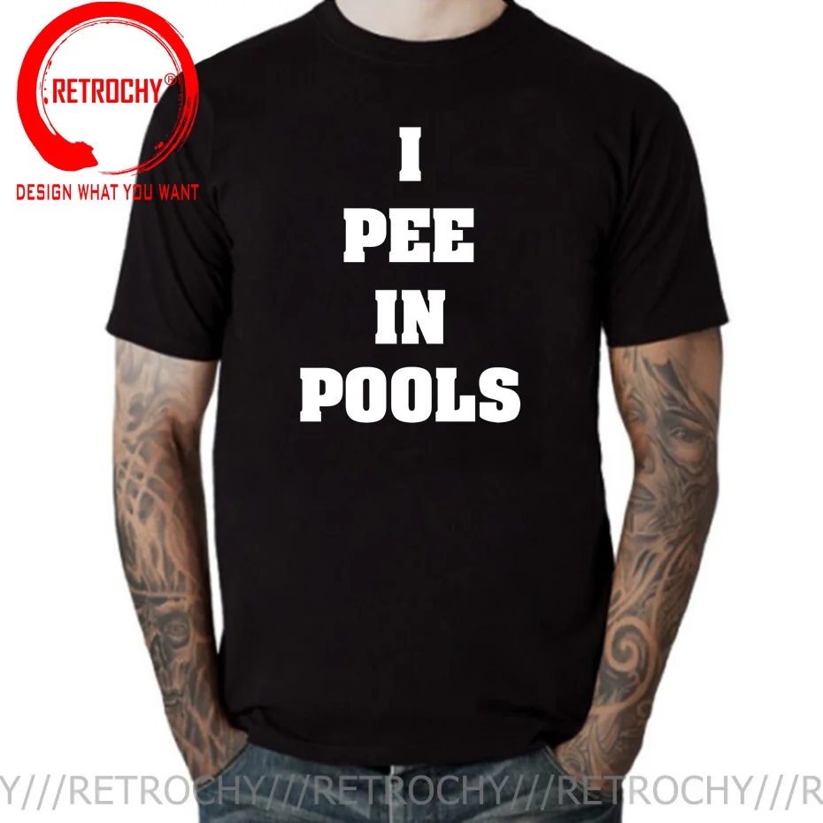 Funny Saying I Pee in the Pool T-Shirt Rude I Pee In Pools T Shirt Novelty Shirt Mens Tee Shirt Chunky TShirt Offensive Clothing