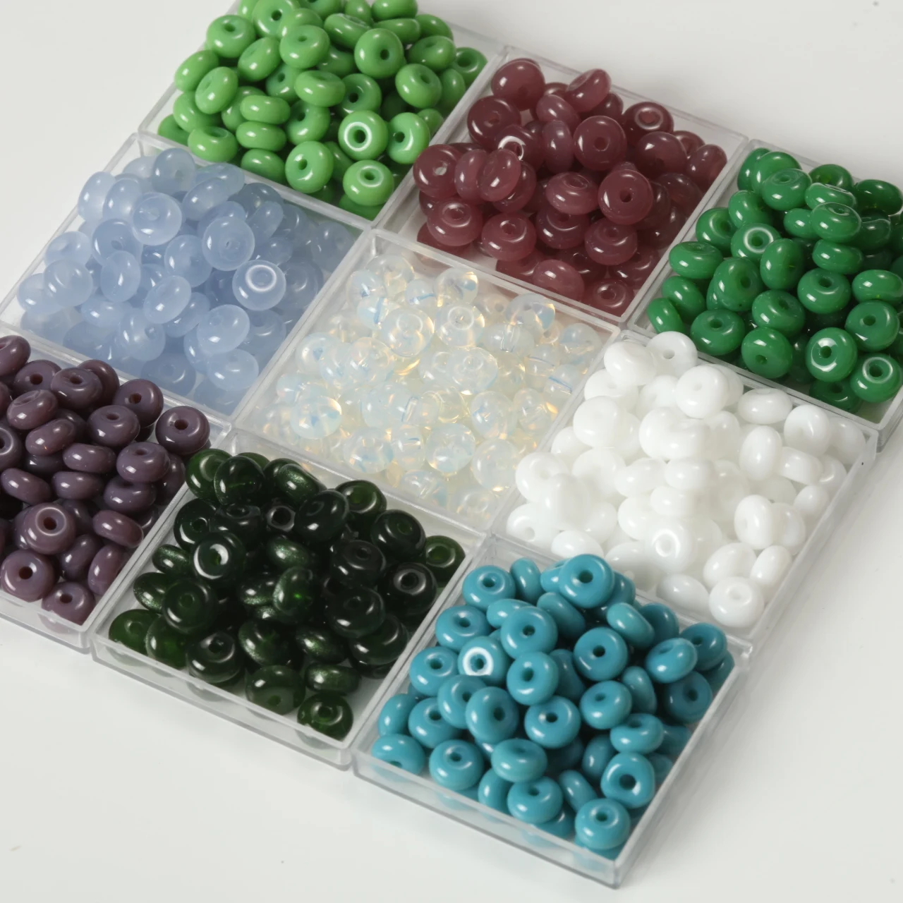 100G/Bag Solid Color Excellent Glass Beads Wheel Beads Unique Loose Beads Handmade DIY Jewelry Bracelets Earrings Accessories