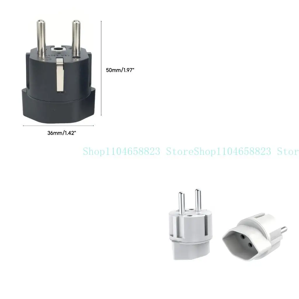652f à European Plug Adapter Power Socket Connector 250V Adaptateur Socket