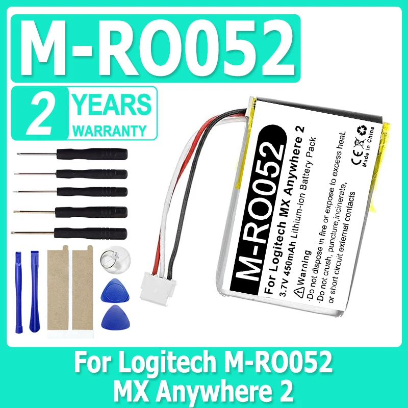 

MRO052 Battery for Logitech M-RO052, MX Anywhere 2 Anywhere2 MXMaster,, MXMaster2 MXMaster2s, MXh + Free Tool Kits