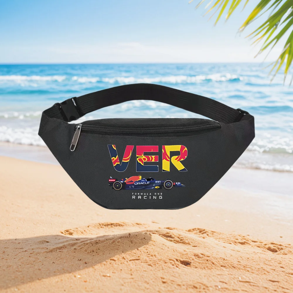 

VER Formula Racing Design Unique Sporty Waist Backpack Crossbody Chest Bag Street Casual Fashionable Simple Printed Design